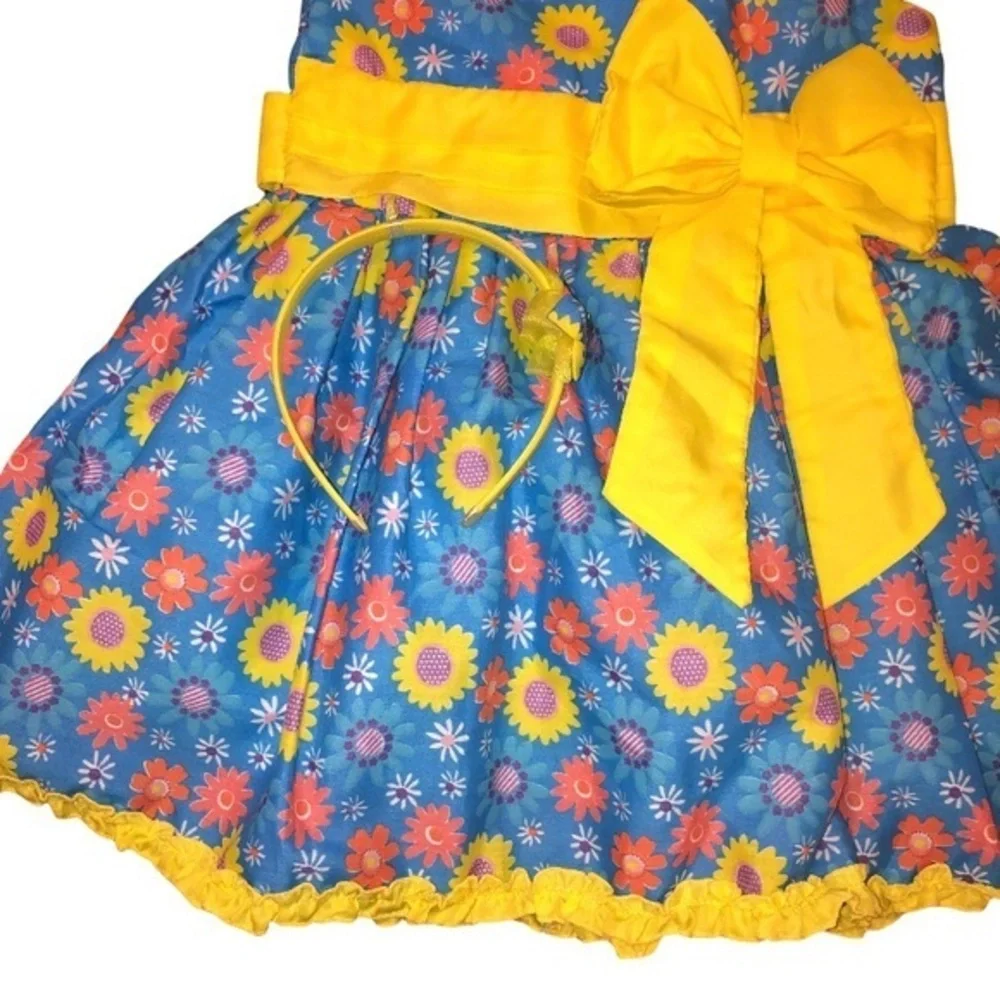 5 for $25 ❄️ Girls 2T/3T Floral Summer Sun Dress‎ and Matching Headband NEW
